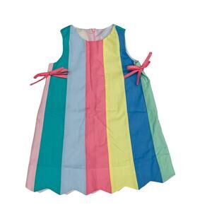 NWT Florence Eiseman 4T Multicolor Poplin Panel Dress
